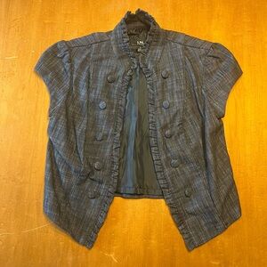 I.N. San Francisco Gray Cap Sleeve Jacket